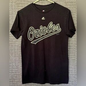 Baltimore Orioles MLB Adam Jones #10 By Majestic Black/Highlighter Yellow Sz Sm
